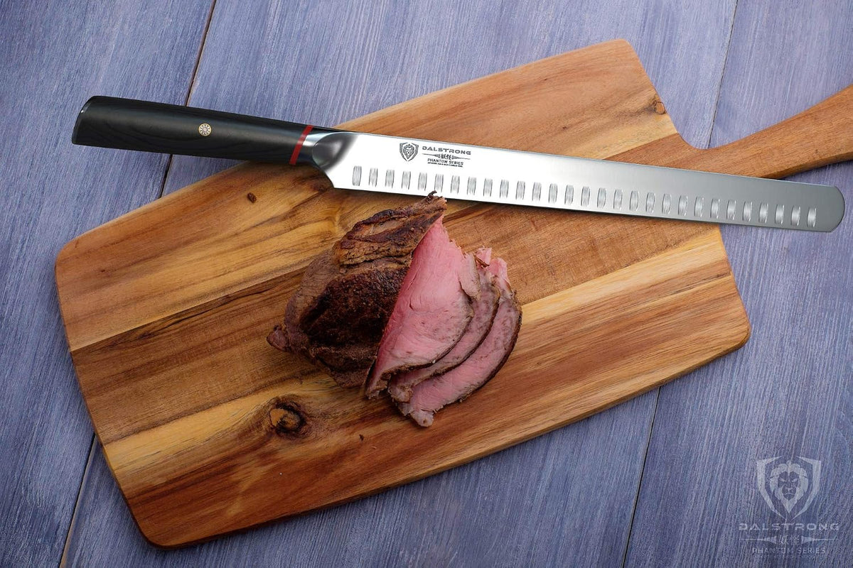 Slicing & Carving Knife - 12 inch Slicer - Phantom Series - Japanese High-Carbon AUS8 Steel - Pakkawood Handle - Kitchen Knife - Brisket Knife - Sheath Included
