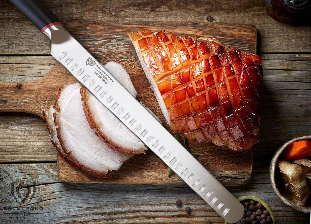 Slicing & Carving Knife - 12 inch Slicer - Phantom Series - Japanese High-Carbon AUS8 Steel - Pakkawood Handle - Kitchen Knife - Brisket Knife - Sheath Included