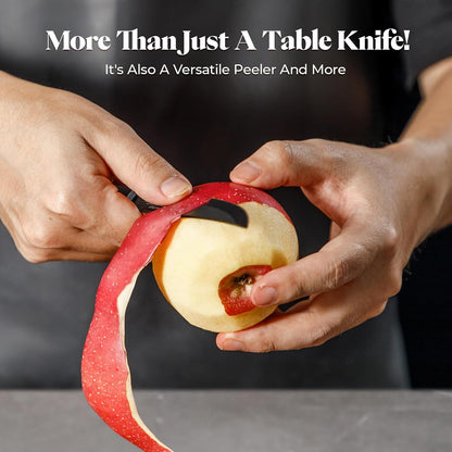 Steak Knives Set of 8, 4.7 Inch Dishwasher Safe Non-Serrated Table Knives, Ultra Sharp for Precise Cutting, Non-Stick Blade & Rust Proof, Easy to Maintain Ideal for Home Restaurant Party