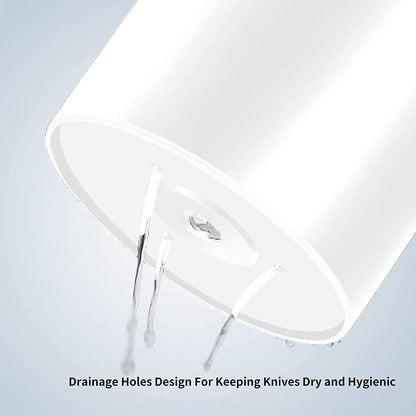 Universal Knife Holder,Knife Block Without Knives,Knife Block Storage Holder for Protecting Blade Space (White)