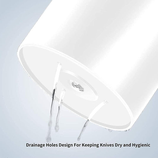 Universal Knife Holder,Knife Block Without Knives,Knife Block Storage Holder for Protecting Blade Space (White)