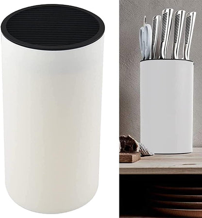 Universal Knife Holder,Knife Block Without Knives,Knife Block Storage Holder for Protecting Blade Space (White)