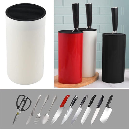Universal Knife Holder,Knife Block Without Knives,Knife Block Storage Holder for Protecting Blade Space (White)