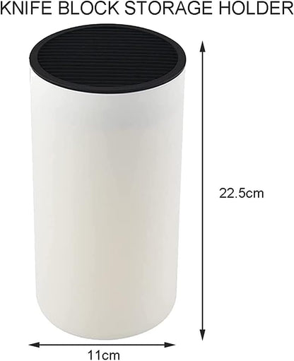 Universal Knife Holder,Knife Block Without Knives,Knife Block Storage Holder for Protecting Blade Space (White)