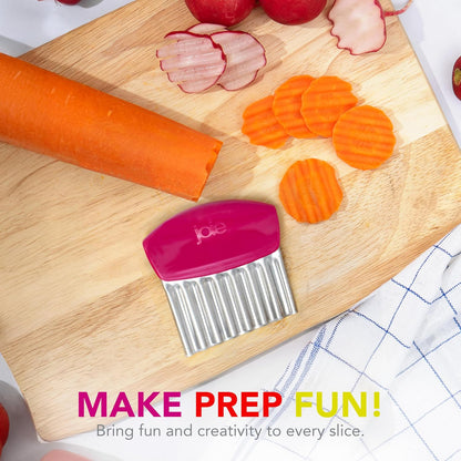 Joie Crinkle Cutter Knife, Wavy Slicer for Potatoes, Vegetables, and More