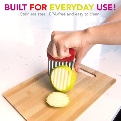 Joie Crinkle Cutter Knife, Wavy Slicer for Potatoes, Vegetables, and More