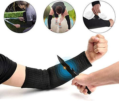 Arm Protectors for Thin Skin, Level 5 Heat/Burn/Cut Arm Sleeves - &Steel Wire Anti Abrasion Arm Guard for Men Women Garden Kitchen Farm Welding Work