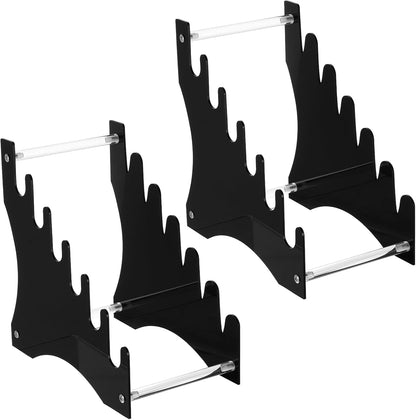 2 Pcs Knife Display Stand,Knife Holder Knife Storage Rack Acrylic Knife Display Case for Survival, Outdoor, EDC Mini Knife,dagger(Black)