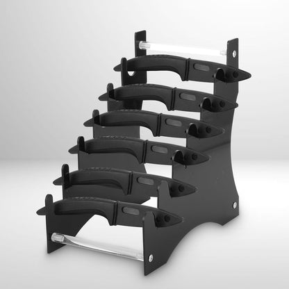 2 Pcs Knife Display Stand,Knife Holder Knife Storage Rack Acrylic Knife Display Case for Survival, Outdoor, EDC Mini Knife,dagger(Black)