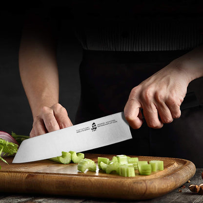 Kiritsuke Knife Chef Knife 8.5 inch Kitchen Knife Vegetable Cleaver Pro Japanese Chef Knife Vegetable Fruit Chopper, AUS-8 Stainless Steel with Pakkawood Handle Gift Box, Ring Lite Series