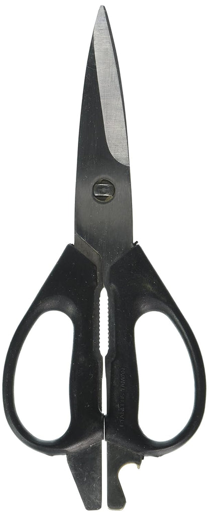 E6606 Kitchen Shears, Stainless Steel, Ergonomic Soft Grip Handles, Non-Slip Comfort Grip, Disassembles for Easy Cleaning, 8-3/8" x 3-3/8" x 1/2", Black