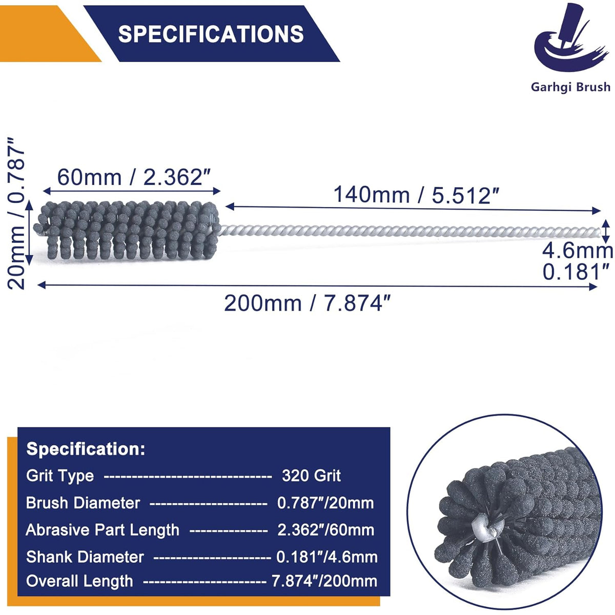 Garhgi 1-3/8 Inch Cylinder Hone with 240 Grit Flexible Resilient Ball | Silicon Carbide 35mm, Automotive Motorcycle Brake Cylinder Piston Ring Fitting Porting Valve Guide, Restoration Deglaze Clean