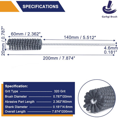 Garhgi 1-3/8 Inch Cylinder Hone with 240 Grit Flexible Resilient Ball | Silicon Carbide 35mm, Automotive Motorcycle Brake Cylinder Piston Ring Fitting Porting Valve Guide, Restoration Deglaze Clean
