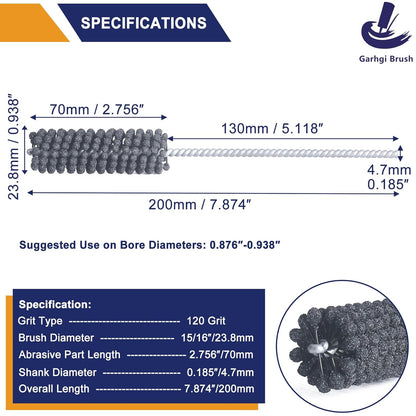 Garhgi 1-3/8 Inch Cylinder Hone with 240 Grit Flexible Resilient Ball | Silicon Carbide 35mm, Automotive Motorcycle Brake Cylinder Piston Ring Fitting Porting Valve Guide, Restoration Deglaze Clean