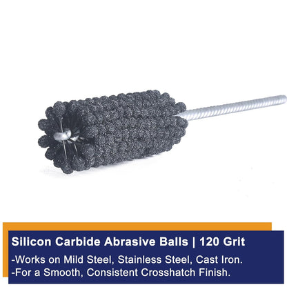Garhgi 1-3/8 Inch Cylinder Hone with 240 Grit Flexible Resilient Ball | Silicon Carbide 35mm, Automotive Motorcycle Brake Cylinder Piston Ring Fitting Porting Valve Guide, Restoration Deglaze Clean