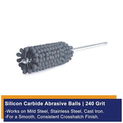 Garhgi 1-3/8 Inch Cylinder Hone with 240 Grit Flexible Resilient Ball | Silicon Carbide 35mm, Automotive Motorcycle Brake Cylinder Piston Ring Fitting Porting Valve Guide, Restoration Deglaze Clean