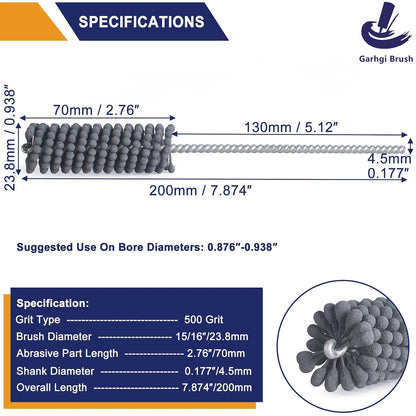 Garhgi 1-3/8 Inch Cylinder Hone with 240 Grit Flexible Resilient Ball | Silicon Carbide 35mm, Automotive Motorcycle Brake Cylinder Piston Ring Fitting Porting Valve Guide, Restoration Deglaze Clean