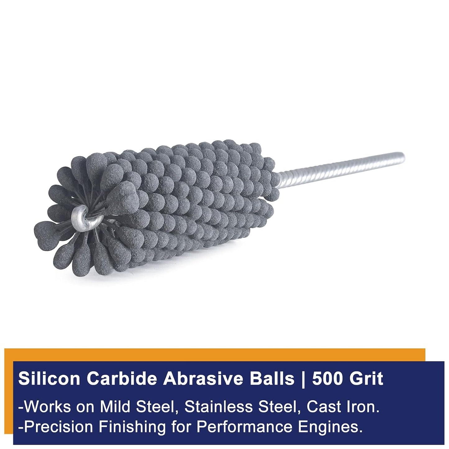 Garhgi 1-3/8 Inch Cylinder Hone with 240 Grit Flexible Resilient Ball | Silicon Carbide 35mm, Automotive Motorcycle Brake Cylinder Piston Ring Fitting Porting Valve Guide, Restoration Deglaze Clean