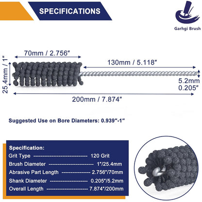 Garhgi 1-3/8 Inch Cylinder Hone with 240 Grit Flexible Resilient Ball | Silicon Carbide 35mm, Automotive Motorcycle Brake Cylinder Piston Ring Fitting Porting Valve Guide, Restoration Deglaze Clean