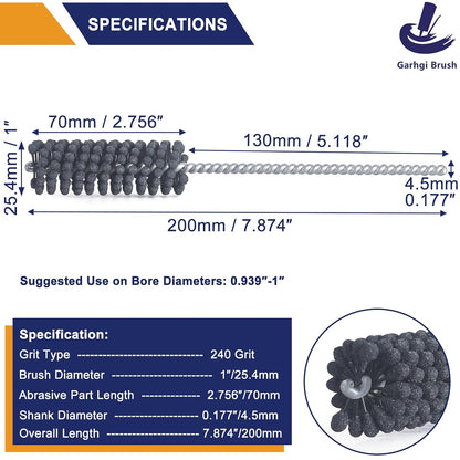 Garhgi 1-3/8 Inch Cylinder Hone with 240 Grit Flexible Resilient Ball | Silicon Carbide 35mm, Automotive Motorcycle Brake Cylinder Piston Ring Fitting Porting Valve Guide, Restoration Deglaze Clean