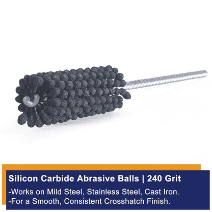 Garhgi 1-3/8 Inch Cylinder Hone with 240 Grit Flexible Resilient Ball | Silicon Carbide 35mm, Automotive Motorcycle Brake Cylinder Piston Ring Fitting Porting Valve Guide, Restoration Deglaze Clean