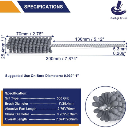 Garhgi 1-3/8 Inch Cylinder Hone with 240 Grit Flexible Resilient Ball | Silicon Carbide 35mm, Automotive Motorcycle Brake Cylinder Piston Ring Fitting Porting Valve Guide, Restoration Deglaze Clean