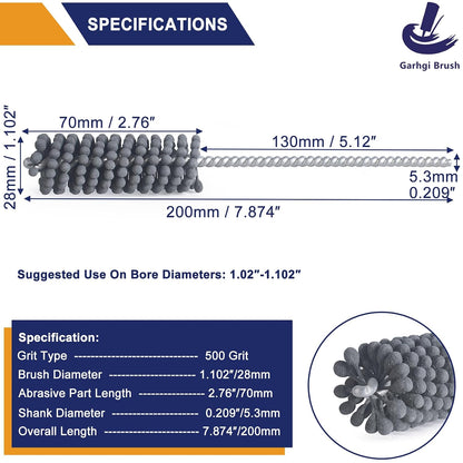 Garhgi 1-3/8 Inch Cylinder Hone with 240 Grit Flexible Resilient Ball | Silicon Carbide 35mm, Automotive Motorcycle Brake Cylinder Piston Ring Fitting Porting Valve Guide, Restoration Deglaze Clean