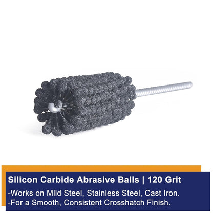 Garhgi 1-3/8 Inch Cylinder Hone with 240 Grit Flexible Resilient Ball | Silicon Carbide 35mm, Automotive Motorcycle Brake Cylinder Piston Ring Fitting Porting Valve Guide, Restoration Deglaze Clean