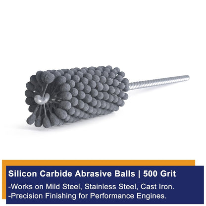 Garhgi 1-3/8 Inch Cylinder Hone with 240 Grit Flexible Resilient Ball | Silicon Carbide 35mm, Automotive Motorcycle Brake Cylinder Piston Ring Fitting Porting Valve Guide, Restoration Deglaze Clean
