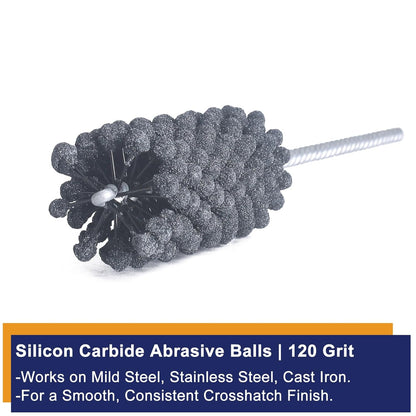 Garhgi 1-3/8 Inch Cylinder Hone with 240 Grit Flexible Resilient Ball | Silicon Carbide 35mm, Automotive Motorcycle Brake Cylinder Piston Ring Fitting Porting Valve Guide, Restoration Deglaze Clean
