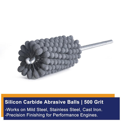 Garhgi 1-3/8 Inch Cylinder Hone with 240 Grit Flexible Resilient Ball | Silicon Carbide 35mm, Automotive Motorcycle Brake Cylinder Piston Ring Fitting Porting Valve Guide, Restoration Deglaze Clean