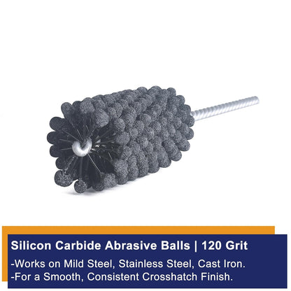 Garhgi 1-3/8 Inch Cylinder Hone with 240 Grit Flexible Resilient Ball | Silicon Carbide 35mm, Automotive Motorcycle Brake Cylinder Piston Ring Fitting Porting Valve Guide, Restoration Deglaze Clean