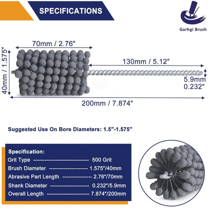 Garhgi 1-3/8 Inch Cylinder Hone with 240 Grit Flexible Resilient Ball | Silicon Carbide 35mm, Automotive Motorcycle Brake Cylinder Piston Ring Fitting Porting Valve Guide, Restoration Deglaze Clean