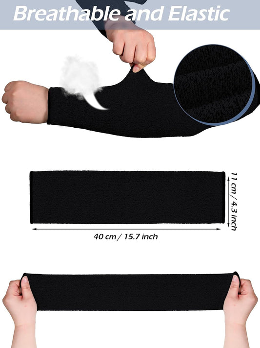 2 Pairs Forearm Sleeve for Men Women Arm Sun Protectors for Thin Skin and Bruising Cut Dog Bite Resistant