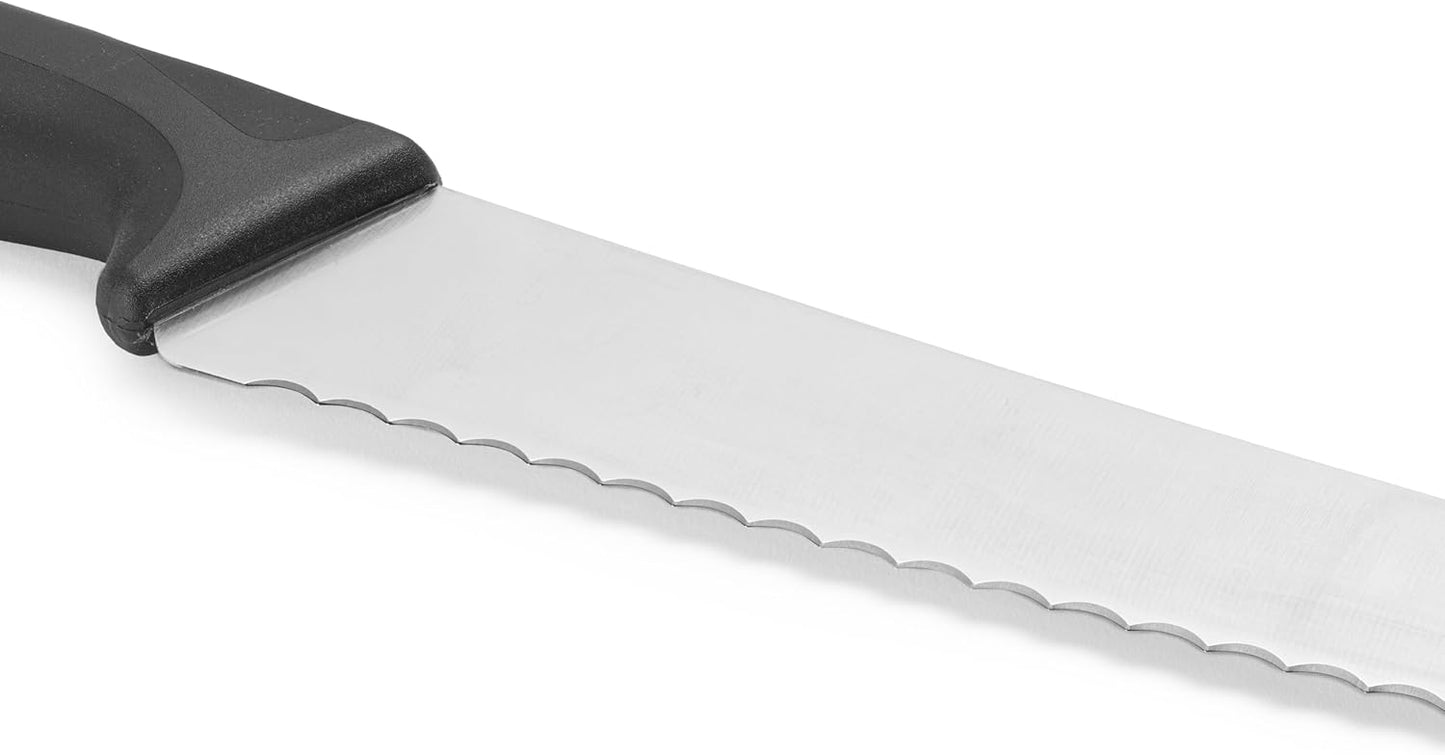 Bread Knife for Homemade Bread - 10 Inch Serrated Sourdough Cutter, Stainless Steel Bread Cutter for Artisan Loaf, Baguette, Bagel Slicer, Cake Slicer Knife Tool, Long Sharp Blade for Kitchen Baking