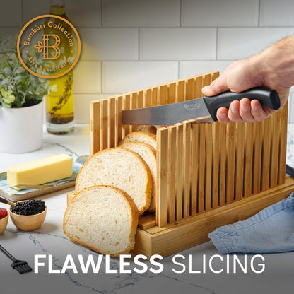 Bread Knife for Homemade Bread - 10 Inch Serrated Sourdough Cutter, Stainless Steel Bread Cutter for Artisan Loaf, Baguette, Bagel Slicer, Cake Slicer Knife Tool, Long Sharp Blade for Kitchen Baking