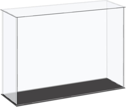 Acrylic Display Case Plastic Box Cube Storage Box Clear Small Assemble Dustproof Showcase 14.1x4.3x4.1 Inch for Collectibles Items
