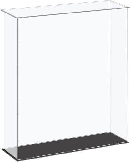 Acrylic Display Case Plastic Box Cube Storage Box Clear Small Assemble Dustproof Showcase 14.1x4.3x4.1 Inch for Collectibles Items