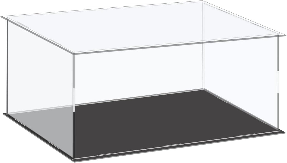 Acrylic Display Case Plastic Box Cube Storage Box Clear Small Assemble Dustproof Showcase 14.1x4.3x4.1 Inch for Collectibles Items