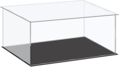 Acrylic Display Case Plastic Box Cube Storage Box Clear Small Assemble Dustproof Showcase 14.1x4.3x4.1 Inch for Collectibles Items