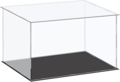 Acrylic Display Case Plastic Box Cube Storage Box Clear Small Assemble Dustproof Showcase 14.1x4.3x4.1 Inch for Collectibles Items