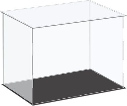 Acrylic Display Case Plastic Box Cube Storage Box Clear Small Assemble Dustproof Showcase 14.1x4.3x4.1 Inch for Collectibles Items