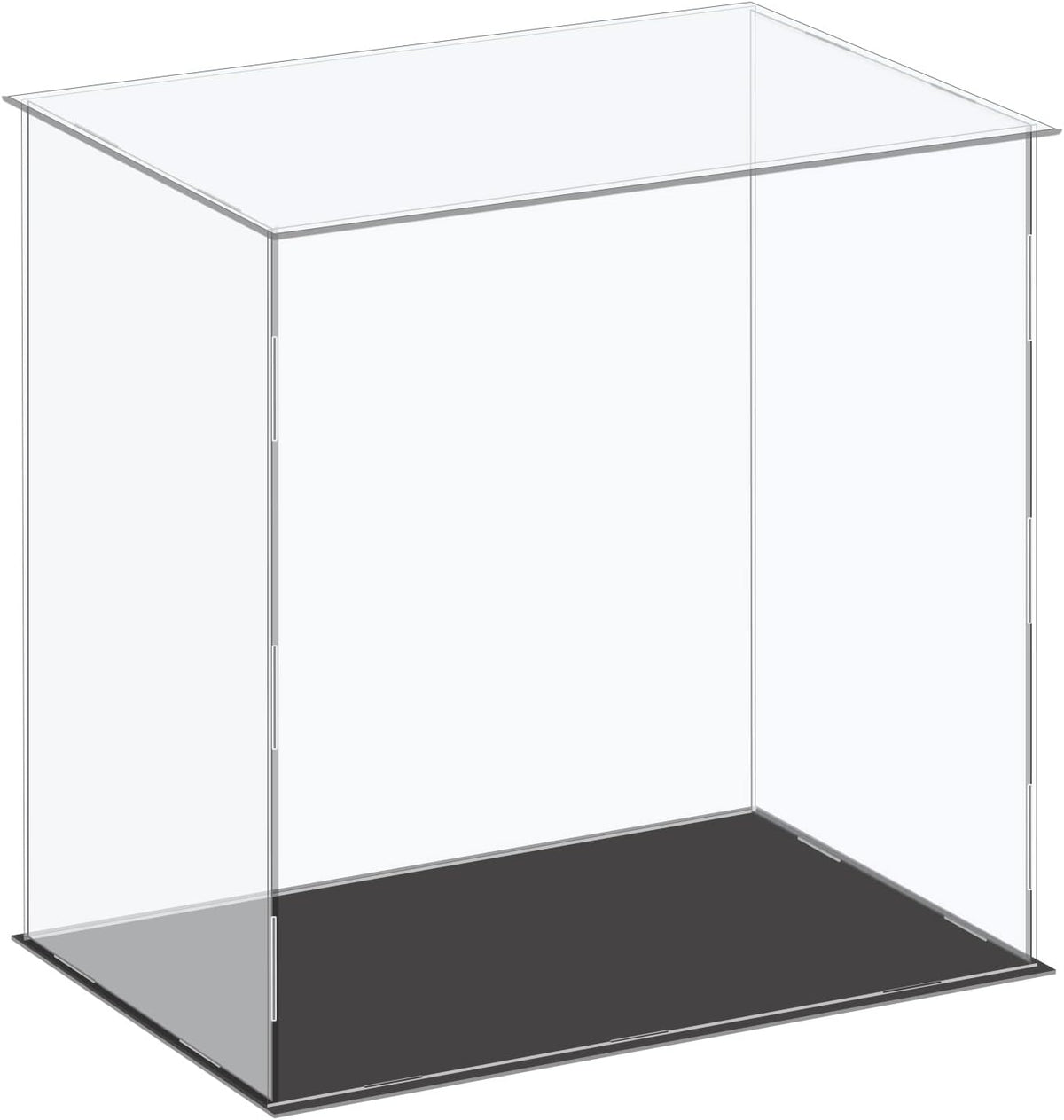 Acrylic Display Case Plastic Box Cube Storage Box Clear Small Assemble Dustproof Showcase 14.1x4.3x4.1 Inch for Collectibles Items