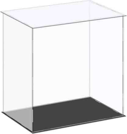 Acrylic Display Case Plastic Box Cube Storage Box Clear Small Assemble Dustproof Showcase 14.1x4.3x4.1 Inch for Collectibles Items