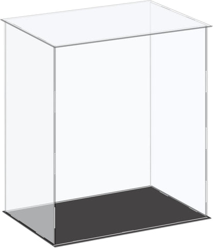 Acrylic Display Case Plastic Box Cube Storage Box Clear Small Assemble Dustproof Showcase 14.1x4.3x4.1 Inch for Collectibles Items