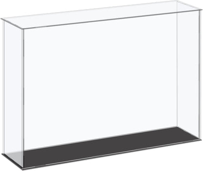 Acrylic Display Case Plastic Box Cube Storage Box Clear Small Assemble Dustproof Showcase 14.1x4.3x4.1 Inch for Collectibles Items