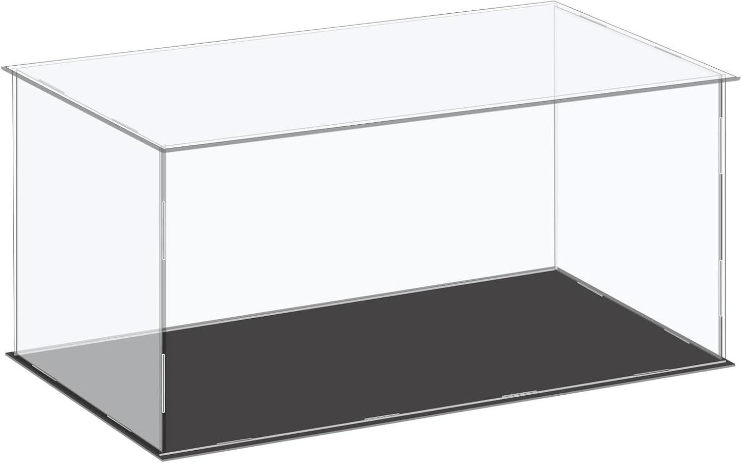 Acrylic Display Case Plastic Box Cube Storage Box Clear Small Assemble Dustproof Showcase 14.1x4.3x4.1 Inch for Collectibles Items