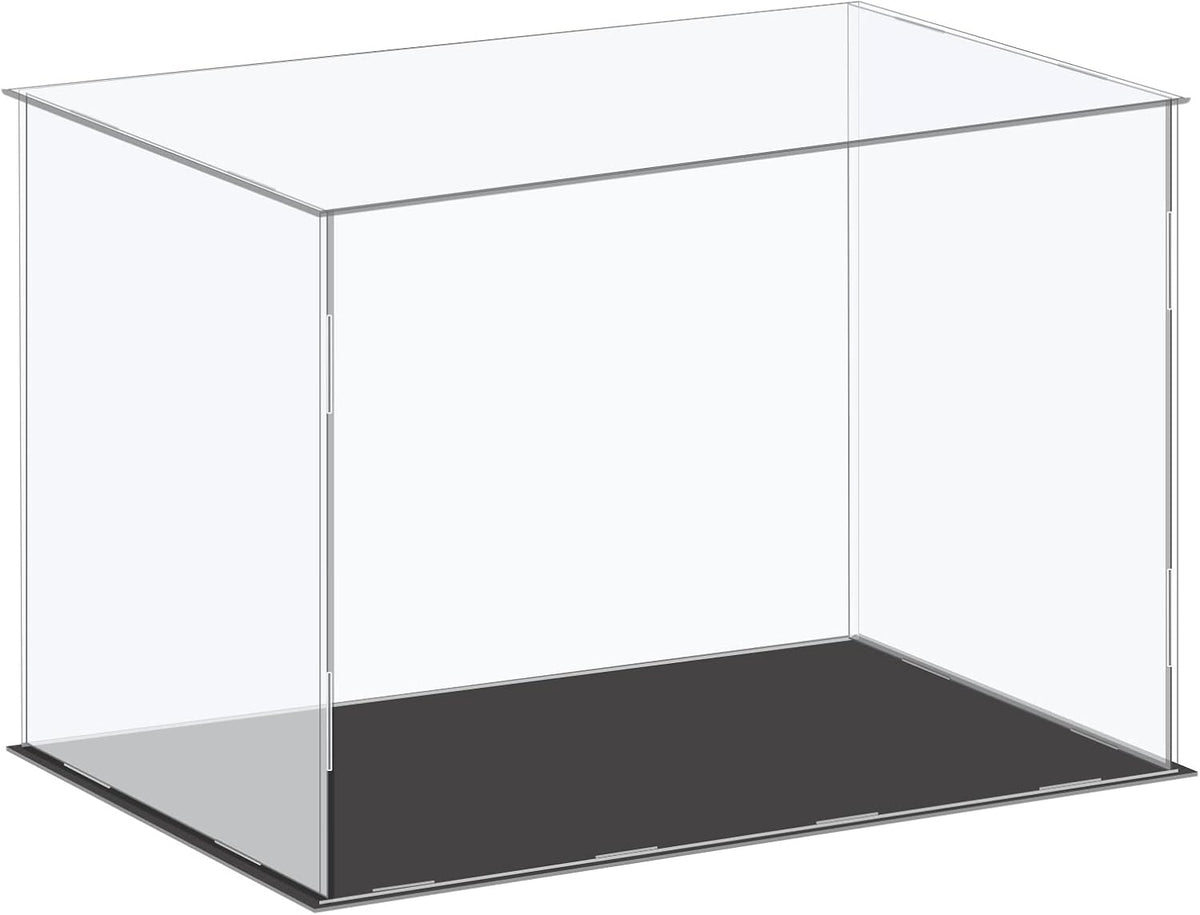 Acrylic Display Case Plastic Box Cube Storage Box Clear Small Assemble Dustproof Showcase 14.1x4.3x4.1 Inch for Collectibles Items