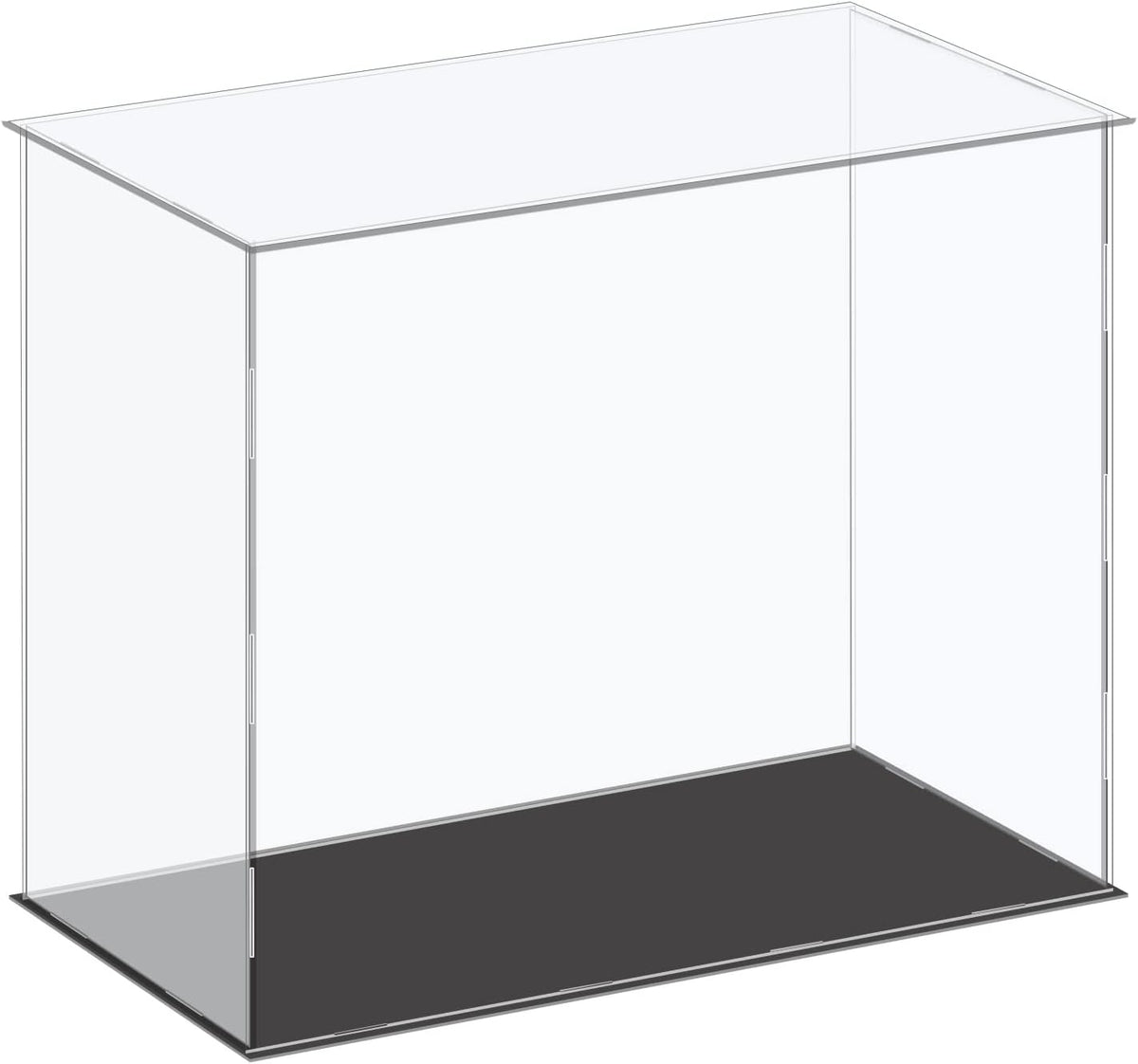 Acrylic Display Case Plastic Box Cube Storage Box Clear Small Assemble Dustproof Showcase 14.1x4.3x4.1 Inch for Collectibles Items