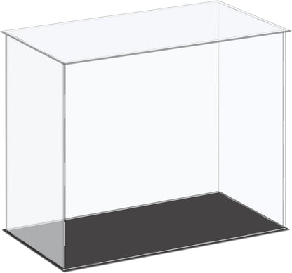 Acrylic Display Case Plastic Box Cube Storage Box Clear Small Assemble Dustproof Showcase 14.1x4.3x4.1 Inch for Collectibles Items